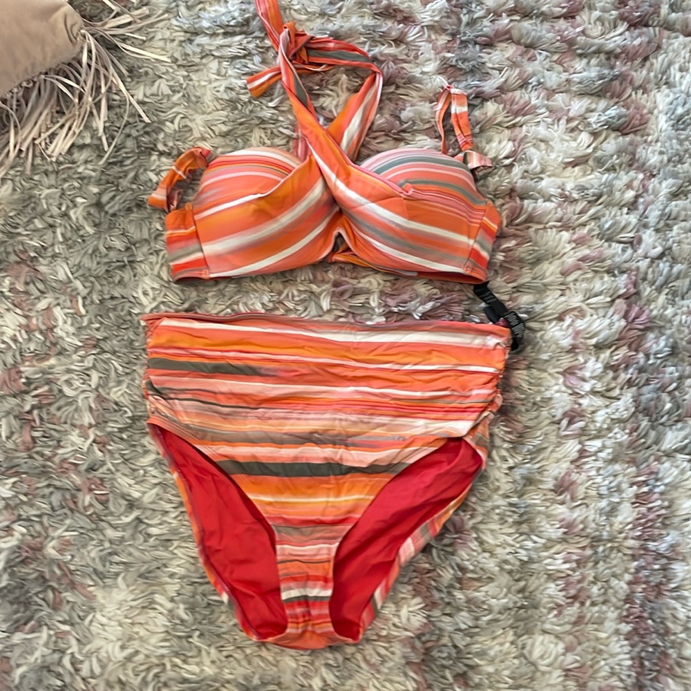 Coco reef 34D XL bottom high waisted bikini worn twice